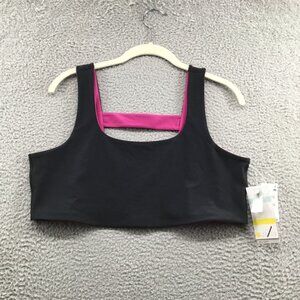 Zella Reversible‎ Bra / Swim Top Black / Fuchsia XL
